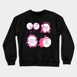 In October We Wear Pink Breast Cancer Awareness Survivor Crewneck Sweatshirt